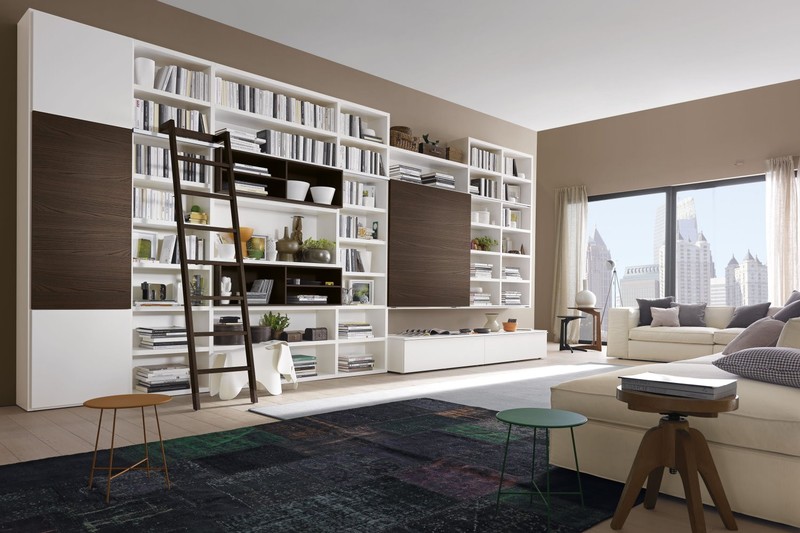 Pareti attrezzate moderne paoletti arredamenti frascati Librerie pareti attrezzate